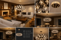 Candelabru Massimilla, 60W, Auriu - AdeHouse — Finisaje și Iluminat Premium.