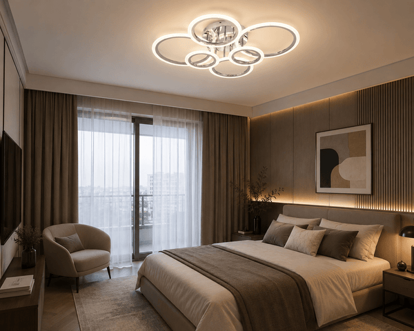 Lustră LED cu Telecomandă Albertina, 56×44 cm, 132W, Lumină Caldă/Neutră/Rece