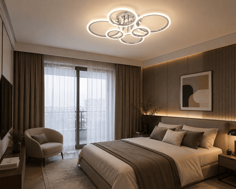 Lustră LED cu Telecomandă Albertina, 56×44 cm, 132W, Lumină Caldă/Neutră/Rece