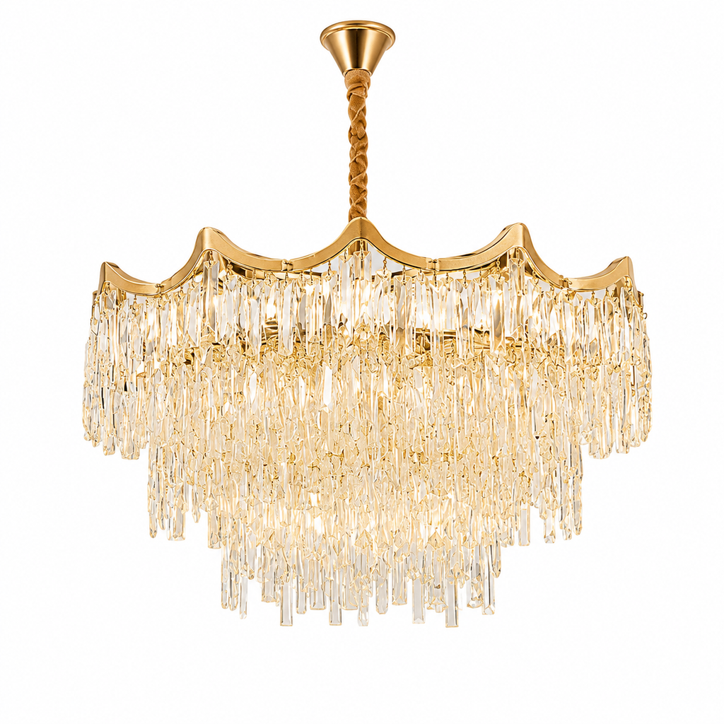 Candelabru Cristal Giovanna, Ø78 cm, Auriu