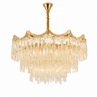 Candelabru Cristal Giovanna, Ø78 cm, Auriu - AdeHouse — Finisaje și Iluminat Premium.