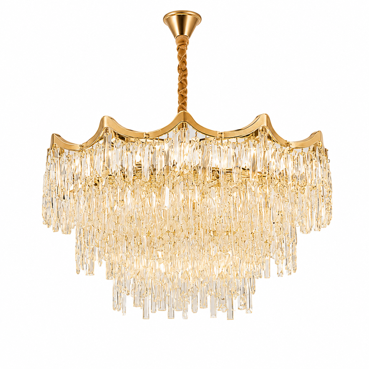 Candelabru Cristal Giovanna, Ø78 cm, Auriu