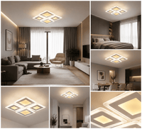 Lustră LED cu Telecomandă Innocenza, 200W, Ø60 cm - AdeHouse — Finisaje și Iluminat Premium.