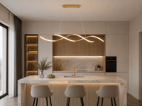 Pendul LED Lavinia II 76W, Auriu - AdeHouse — Finisaje și Iluminat Premium.