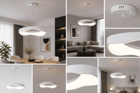 Pendul LED cu Telecomandă Edvige, 2W, Ø52 cm, Lumină Caldă/Neutră/Rece, Alb - AdeHouse — Finisaje și Iluminat Premium.