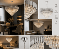 Candelabru Cristal Ombrelline 60W - AdeHouse — Finisaje și Iluminat Premium.