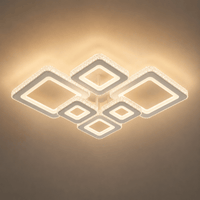 Lustră LED cu Telecomandă Rosalind 240W, Dimabilă, Alb/Crom - AdeHouse — Finisaje și Iluminat Premium.