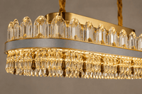 Candelabru Cristal Serena, 140W, Ø300 cm, Auriu - AdeHouse — Finisaje și Iluminat Premium.