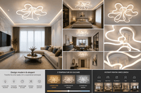 Lustră LED cu Telecomandă Nolwenn 240W, Ø72 cm, Lumină Caldă/Neutră/Rece - AdeHouse — Finisaje și Iluminat Premium.