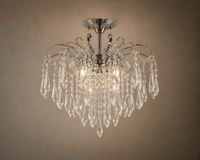 Candelabru Cristal Calanthe 60W, Crom - AdeHouse — Finisaje și Iluminat Premium.