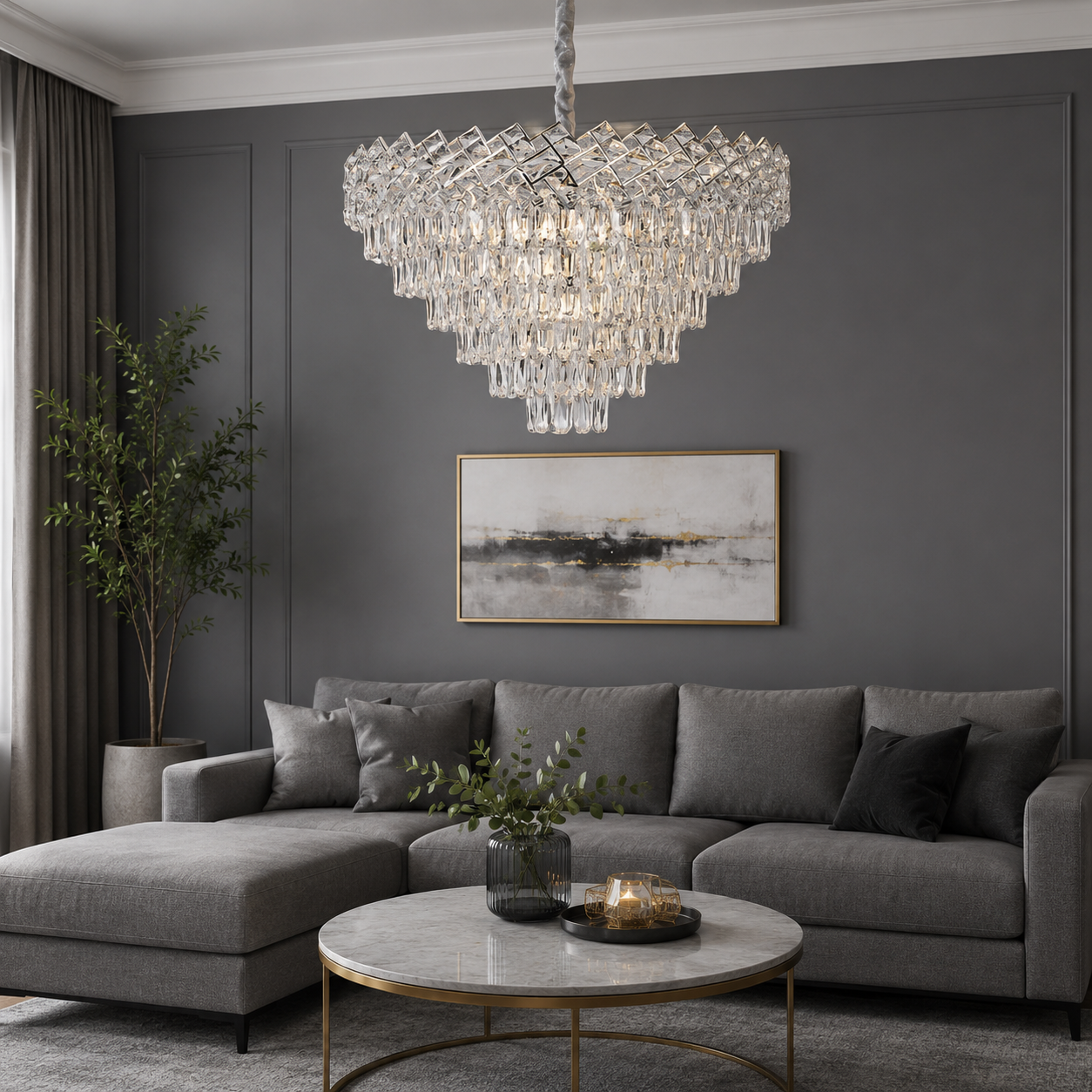 Candelabru Cristal Serafina, Ø60 cm