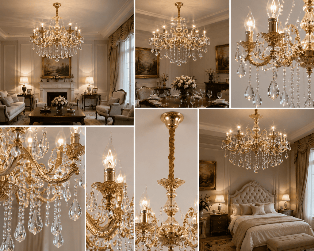 Candelabru Corradina, 60W, Auriu - AdeHouse — Finisaje și Iluminat Premium.