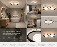 Lustră LED cu Telecomandă Nunziata, 96W, cu Inele, cu Cristale, Lumină Caldă/Neutră/Rece - AdeHouse — Finisaje și Iluminat Premium.