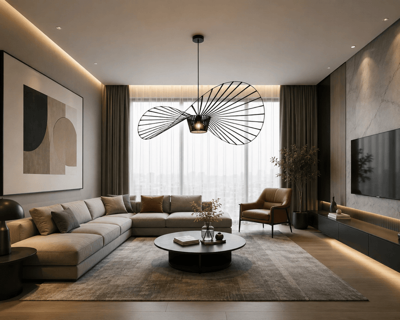 Pendul LED Serenella II 60W, Ø60 cm