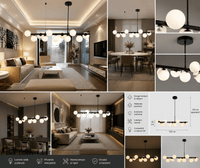 Pendul LED cu Telecomandă Laviniana, Negru - AdeHouse — Finisaje și Iluminat Premium.