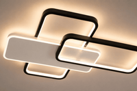 Lustră LED cu Telecomandă Brunetta, 122W, Lumină Caldă/Neutră/Rece, Negru/Alb - AdeHouse — Finisaje și Iluminat Premium.