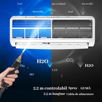 Aparat de curatat cu abur, 4 accesorii incluse, 2500W, alb/negru