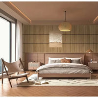 Tapet decorativ autoadeziv, aspect lemn vertical, 30x60cm, model 3D modern, pentru perete interior