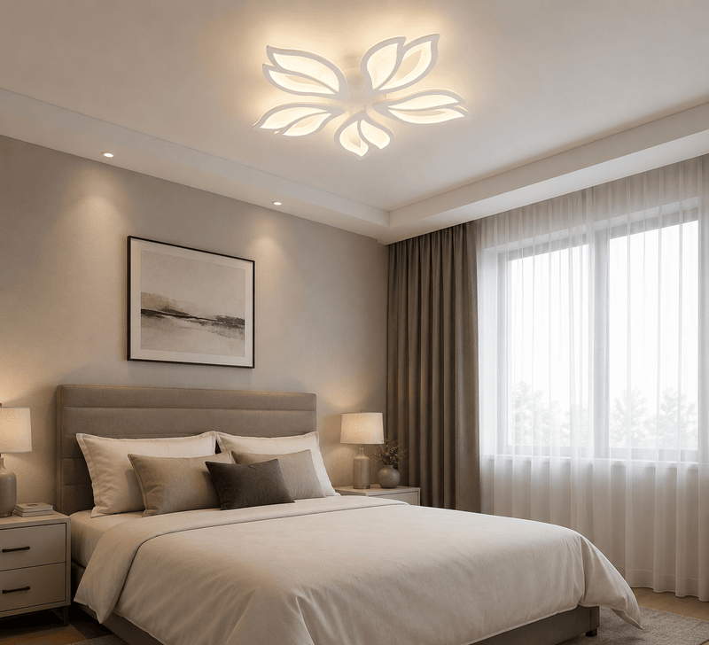 Lustră LED cu Telecomandă Melusine 90W, Ø62 cm, Lumină Caldă/Neutră/Rece