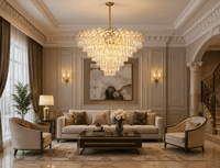 Candelabru Cristal Pierina, 60W, Auriu - AdeHouse — Finisaje și Iluminat Premium.