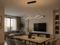Pendul LED cu Telecomandă Celestia II, Lumină Caldă/Neutră/Rece, Dimabil, Negru