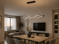 Pendul LED cu Telecomandă Celestia II, Lumină Caldă/Neutră/Rece, Dimabil, Negru - AdeHouse — Finisaje și Iluminat Premium.