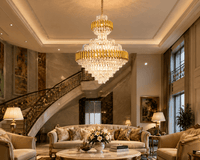 Candelabru Cristal Rosalia, 60W, Auriu - AdeHouse — Finisaje și Iluminat Premium.