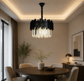 Candelabru Cristal Umbriela, Ø40 cm, Negru