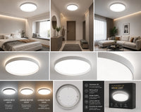 PLAFONIERA LED ROTUNDA 96W, Ø460 MM, LUMINĂ REGLABILA 3000K / 4500K / 6500K