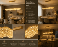 Pendul LED Erminia, 76W, Auriu - AdeHouse — Finisaje și Iluminat Premium.