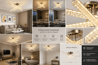 Lustră LED cu Telecomandă Isadora 56W, Dimabilă - AdeHouse — Finisaje și Iluminat Premium.