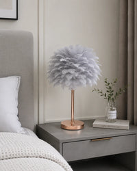 Veioza Glam Feather Grey, E27