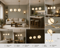 Pendul LED Cesarina, Auriu - AdeHouse — Finisaje și Iluminat Premium.