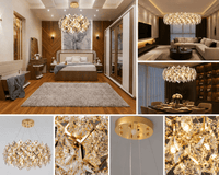Candelabru Marzia, 60W, Auriu - AdeHouse — Finisaje și Iluminat Premium.