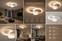 Lustră LED cu Telecomandă Tarquinia, 2W, Lumină Caldă/Neutră/Rece, Alb - AdeHouse — Finisaje și Iluminat Premium.