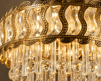 Candelabru Cristal Coralie, Auriu - AdeHouse — Finisaje și Iluminat Premium.