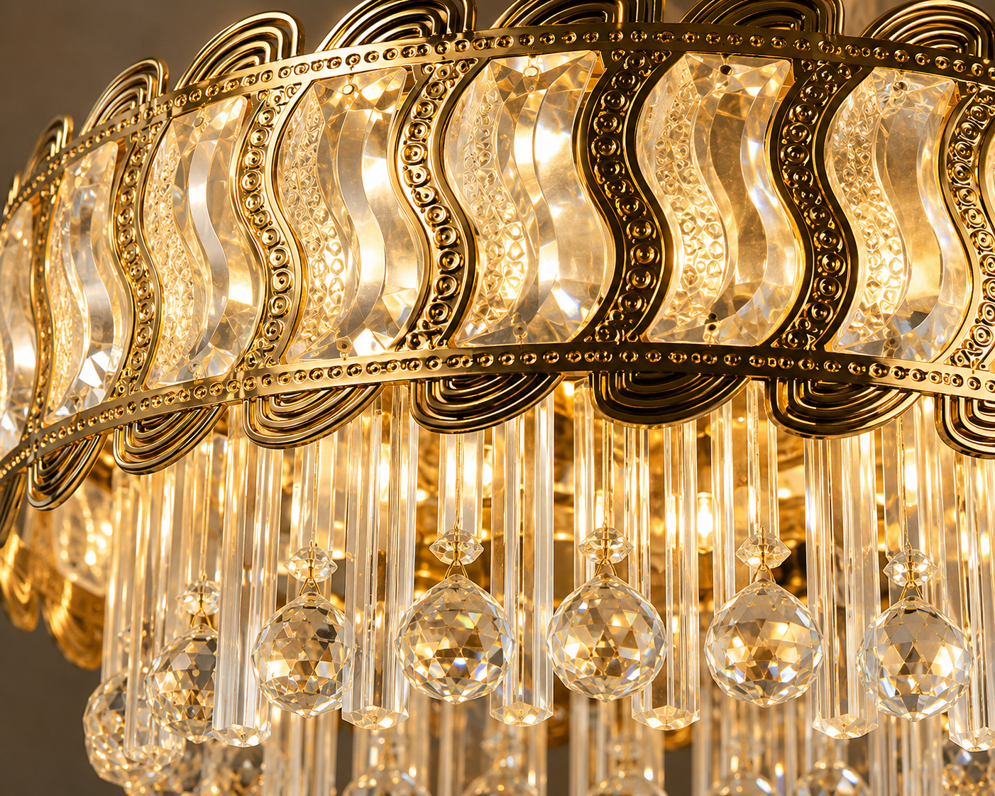 Candelabru Cristal Coralie, Auriu
