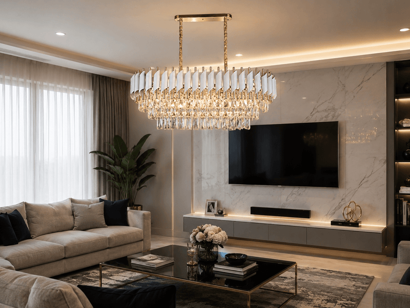 Candelabru Cristal Leonarda, 80×30 cm, 60W