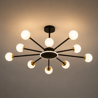 Lustră LED cu Telecomandă Rufina, 120W, Negru - AdeHouse — Finisaje și Iluminat Premium.