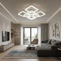 Lustră LED cu Telecomandă Tomasina, 192W, cu Cristale, Lumină Caldă/Neutră/Rece, Alb - AdeHouse — Finisaje și Iluminat Premium.