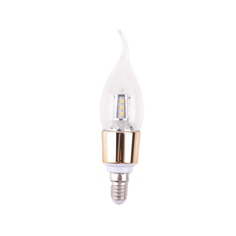 Bec LED Lumânare, 9W, E14, Lumină Rece, Sticlă Transparentă