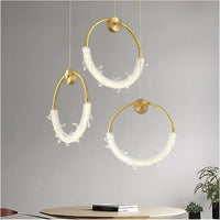 Lustră LED Suspendată Aurora Gold 300W - AdeHouse — Iluminat Modern la Preț Bun
