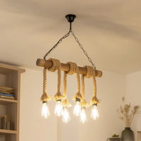 Lustră Suspendată Rustic KOS, 6xE27 - AdeHouse — Iluminat Modern la Preț Bun
