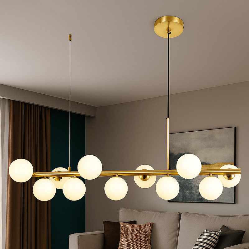 Pendul LED Aurelia II, 100×22 cm, Auriu