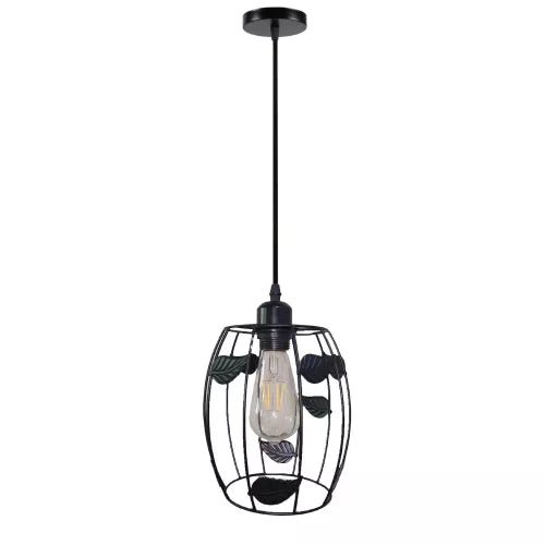 Pendul Decorativ Metal Negru, Soclu E27