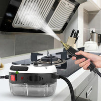 Aparat de curatat cu abur, 4 accesorii incluse, 2500W, alb/negru