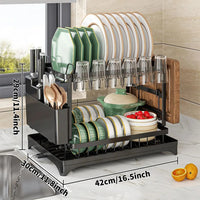 Scurgator vase, design auto-draining, organizator compact, ALB, 42x29x29cm