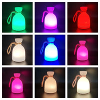 Lampa de masa portabila RGB cu baterie reincarcabila, impermeabila, pentru camping în aer liber, lampa de noptiera pentru acasa