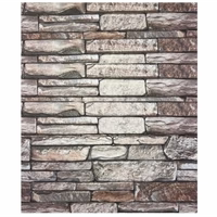 Tapet autoadeziv decorativ 30x60 model caramida maro/gri